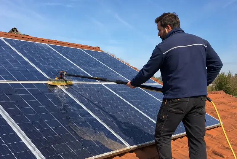 Nettoyage et entretien de panneaux solaires au Cours